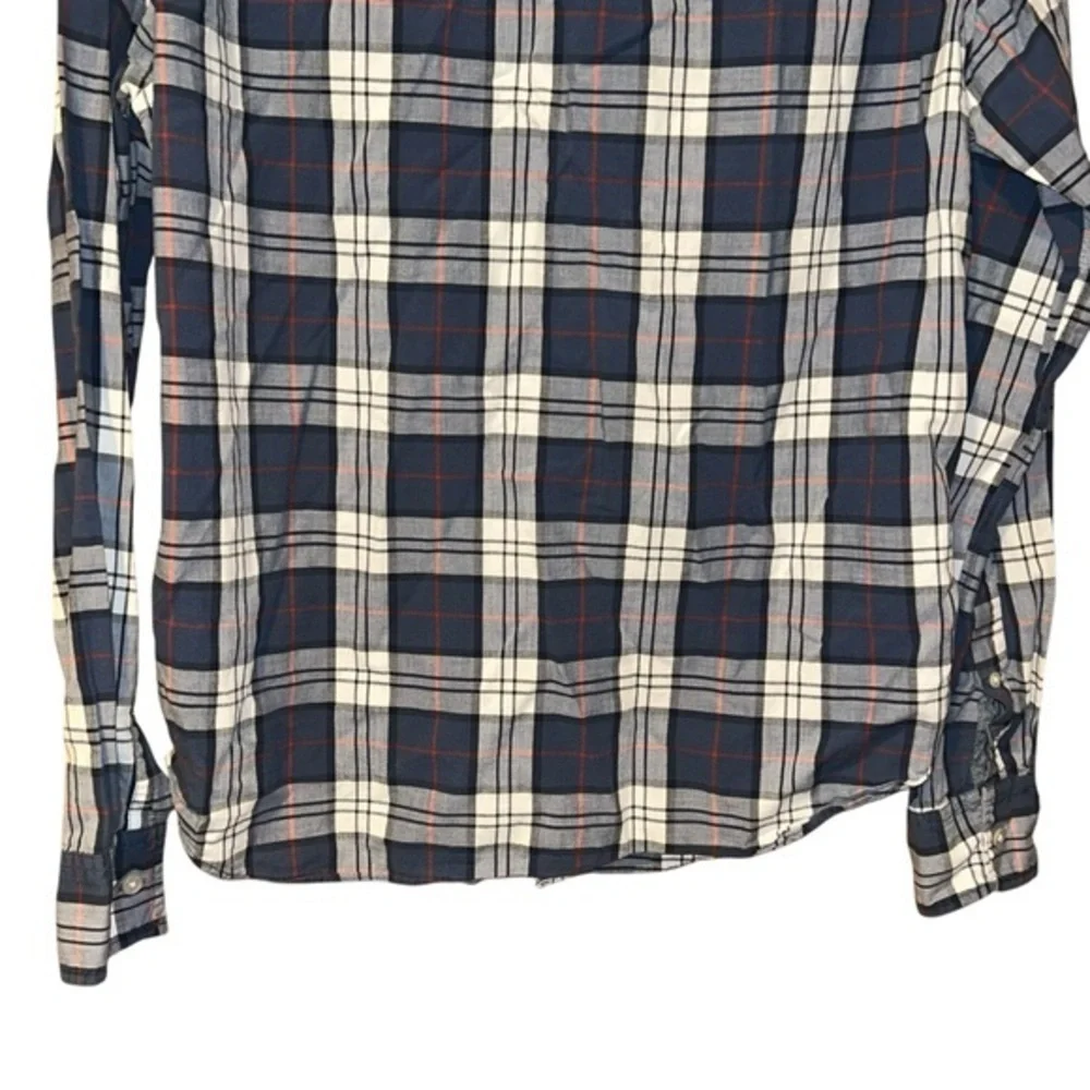 J. Crew Men’s Slim Fit Shirt Blue Plaid Button‎ Down Woven Cotton Size Medium